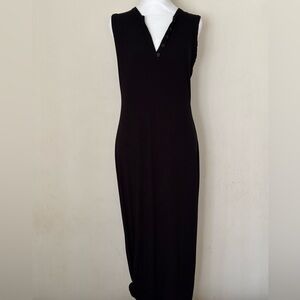 Express Black Button-Detail Maxi Dress Size Medium